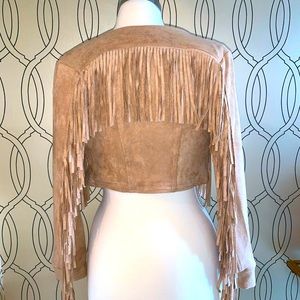 Elisa B Faux Suede Jacket